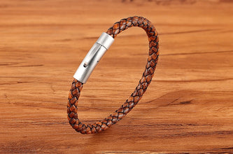 Hochwertiges Lederarmband für Herren – Multicolor & Multisize mit Edelstahl-Button