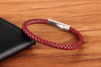 Hochwertiges Lederarmband für Herren – Multicolor & Multisize mit Edelstahl-Button