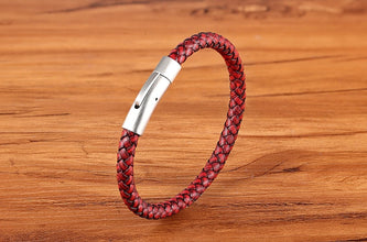 Hochwertiges Lederarmband für Herren – Multicolor & Multisize mit Edelstahl-Button