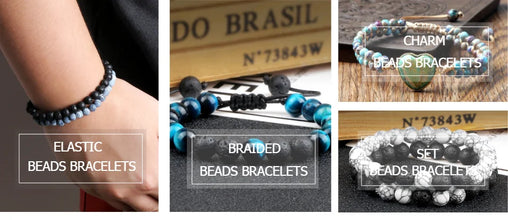 2er Set Magnetische Partnerarmbänder – Naturstein Perlenarmband für Paare & Freundschaft