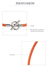 MOONLIGHT Lederarmband mit OT-Lock – Klassisches Unisex Couples Bracelet aus Echtleder