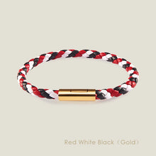 Handgewebtes Lederarmband mit Edelstahl-Button – Klassisches Unisex-Design in 15 Farben