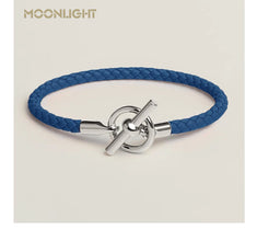 MOONLIGHT Lederarmband mit OT-Lock – Klassisches Unisex Couples Bracelet aus Echtleder