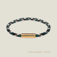 Handgewebtes Lederarmband mit Edelstahl-Button – Klassisches Unisex-Design in 15 Farben