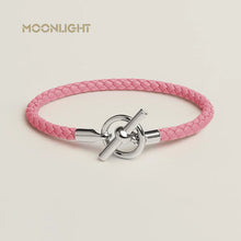 MOONLIGHT Lederarmband mit OT-Lock – Klassisches Unisex Couples Bracelet aus Echtleder