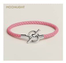 MOONLIGHT Lederarmband mit OT-Lock – Klassisches Unisex Couples Bracelet aus Echtleder