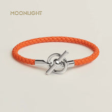 MOONLIGHT Lederarmband mit OT-Lock – Klassisches Unisex Couples Bracelet aus Echtleder