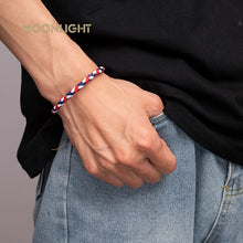 Handgewebtes Lederarmband mit Edelstahl-Button – Klassisches Unisex-Design in 15 Farben