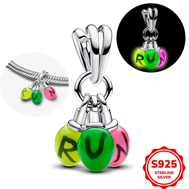 Stranger Things Charm Anhänger 925 Sterling Silber –  Demogorgon, Hellfire Club, Hawkins | für Bettelarmband