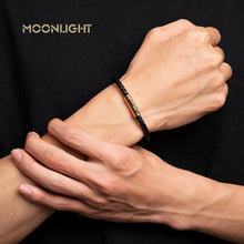 Handgewebtes Lederarmband mit Edelstahl-Button – Klassisches Unisex-Design in 15 Farben