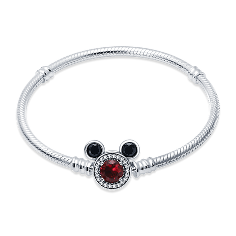 Charm-Armband – Kultige Maus im Steinbesatz