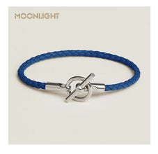 MOONLIGHT Lederarmband mit OT-Lock – Klassisches Unisex Couples Bracelet aus Echtleder