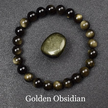 Golden Obsidian Naturstein Armband – Handgefertigte Energieperlen für Damen & Herren