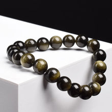 Golden Obsidian Naturstein Armband – Handgefertigte Energieperlen für Damen & Herren