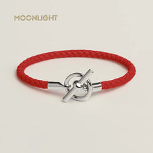 MOONLIGHT Lederarmband mit OT-Lock – Klassisches Unisex Couples Bracelet aus Echtleder