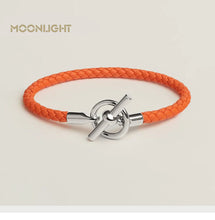 MOONLIGHT Lederarmband mit OT-Lock – Klassisches Unisex Couples Bracelet aus Echtleder