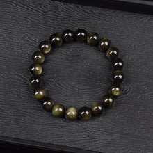 Golden Obsidian Naturstein Armband – Handgefertigte Energieperlen für Damen & Herren