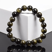 Golden Obsidian Naturstein Armband – Handgefertigte Energieperlen für Damen & Herren
