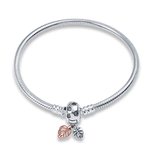 Charm Armband mit Blättern in Rosé & Silber