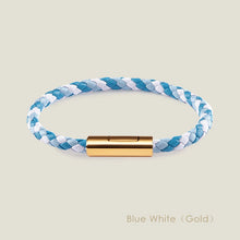 Handgewebtes Lederarmband mit Edelstahl-Button – Klassisches Unisex-Design in 15 Farben