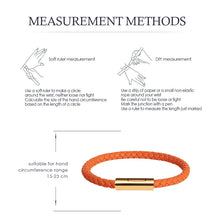 Handgewebtes Lederarmband mit Edelstahl-Button – Klassisches Unisex-Design in 15 Farben