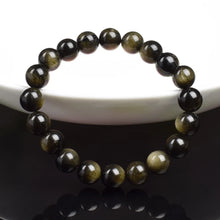 Golden Obsidian Naturstein Armband – Handgefertigte Energieperlen für Damen & Herren