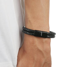 Doppeltes Vintage-Lederarmband mit Magnetverschluss – Geflochtenes Unisex-Design in 4 Farben