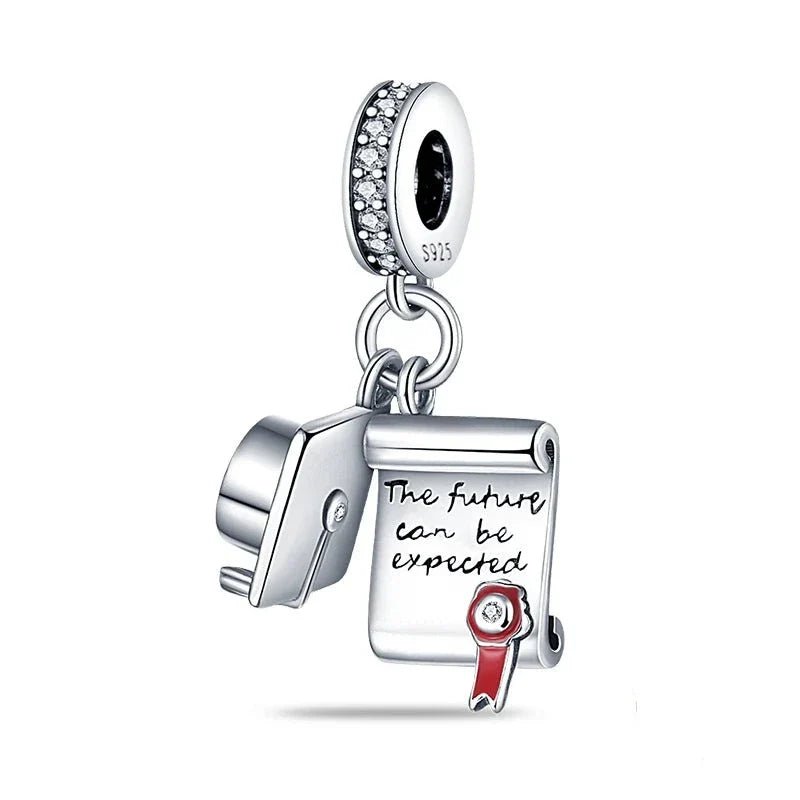 Abschluss Charm Kollektion 925 Sterling Silber – Studium &amp; Ausbildung Anhänger für Bettelarmband - CharmsLuv