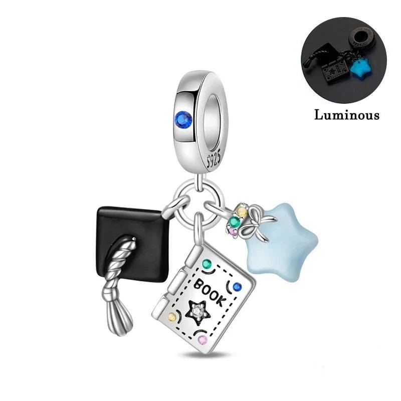 Abschluss Charm Kollektion 925 Sterling Silber – Studium &amp; Ausbildung Anhänger für Bettelarmband - CharmsLuv
