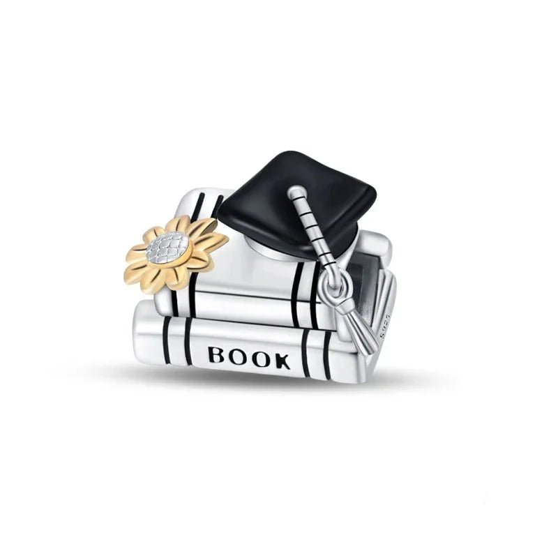 Abschluss Charm Kollektion 925 Sterling Silber – Studium &amp; Ausbildung Anhänger für Bettelarmband - CharmsLuv