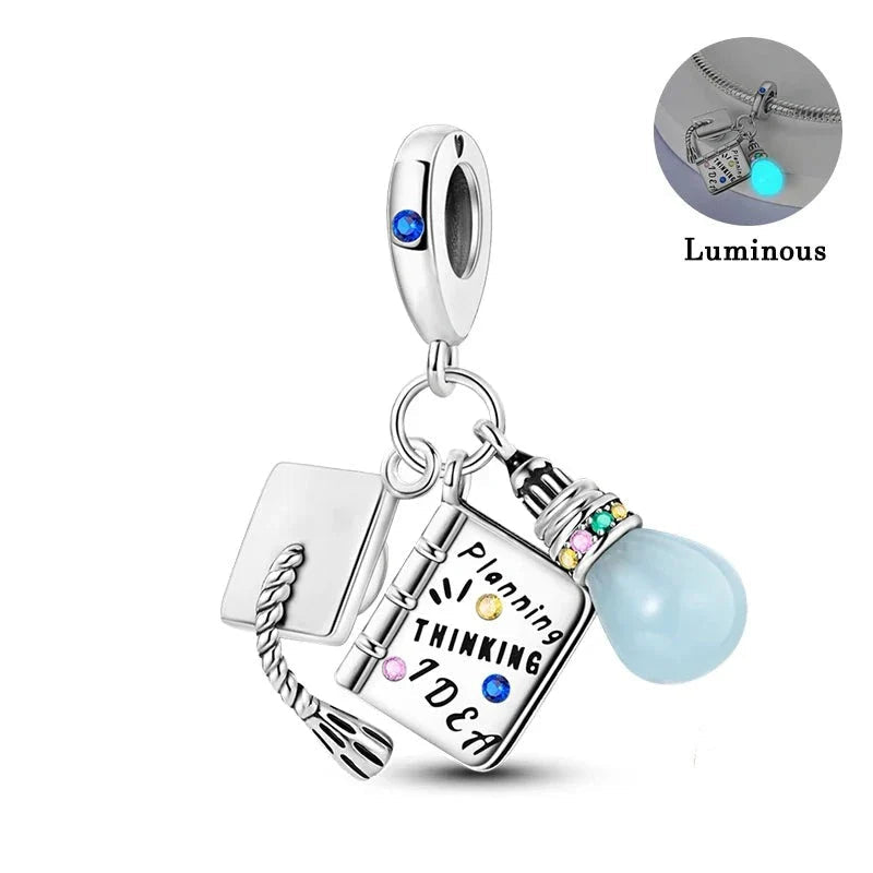 Abschluss Charm Kollektion 925 Sterling Silber – Studium &amp; Ausbildung Anhänger für Bettelarmband - CharmsLuv