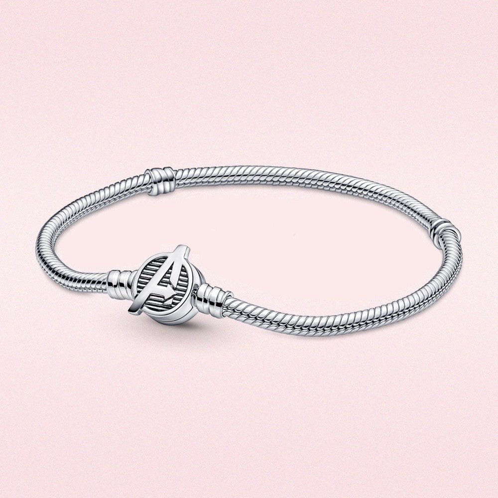 Avengers Charm Armband 925 Sterling Silber – Marvel Superhelden Verschluss (16–21 cm) - CharmsLuv