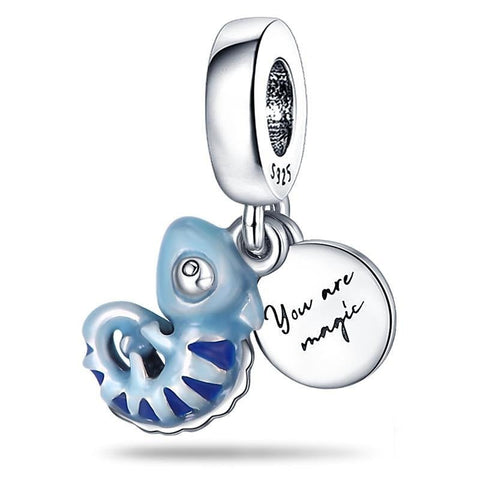 Chamäleon Charm 925 Sterling Silber – Farbwechselnder Anhänger für Bettelarmband - CharmsLuv