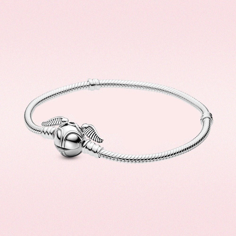 Charm Armband 925 Sterling Silber – Magischer Verschluss mit Flugball Design - CharmsLuv