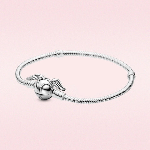 Charm Armband 925 Sterling Silber – Magischer Verschluss mit Flugball Design - CharmsLuv