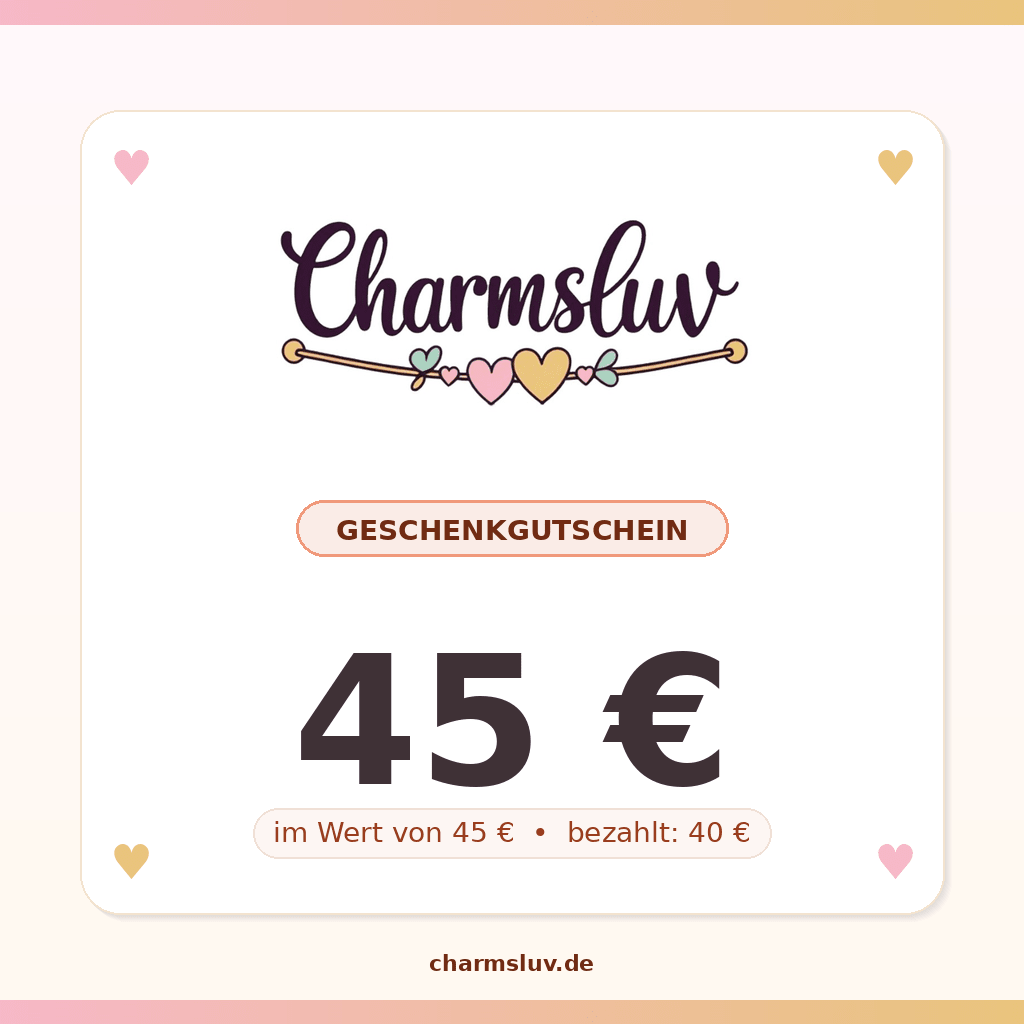 CharmsLuv Geschenkgutschein – Sofort als PDF zum Ausdrucken - CharmsLuv