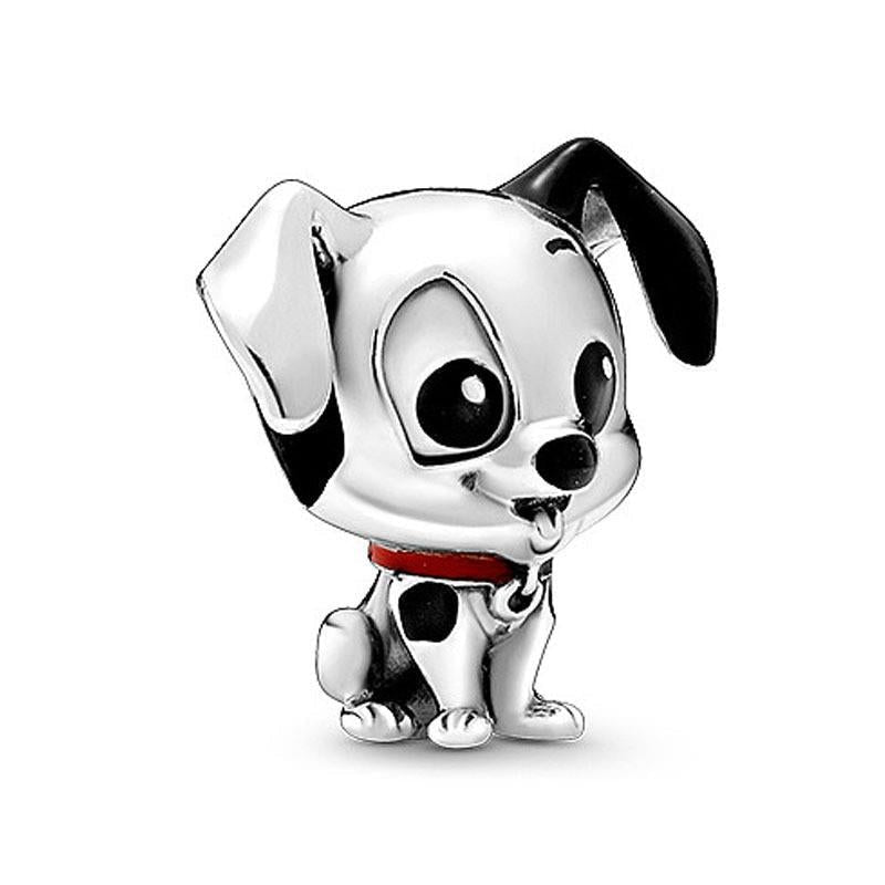 Dalmatiner Hund Charm Anhänger 925 Sterling Silber – Verspielter Hunde - Charm für Bettelarmband - CharmsLuv