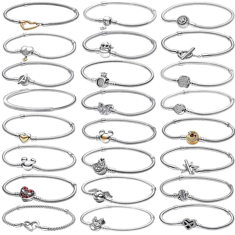 Disney Armband mit Zirkonia – Elegantes versilbertes Gliederarmband für Damen & Herren - CharmsLuv