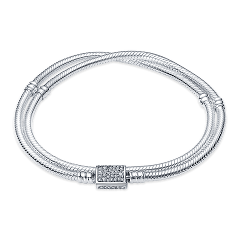 Doppeltes Charm Armband 925 Sterling Silber – Zwei Ketten Bettelarmband für Damen - CharmsLuv