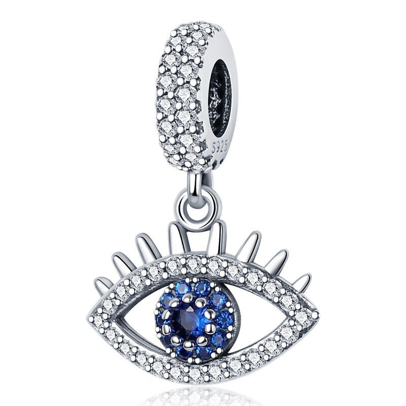 Evil Eye Auge Charm Anhänger 925 Sterling Silber – Nazar Schutz Symbol für Bettelarmband - CharmsLuv