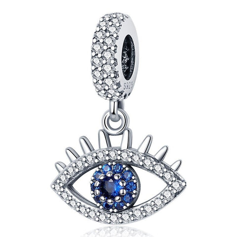 Evil Eye Auge Charm Anhänger 925 Sterling Silber – Nazar Schutz Symbol für Bettelarmband - CharmsLuv
