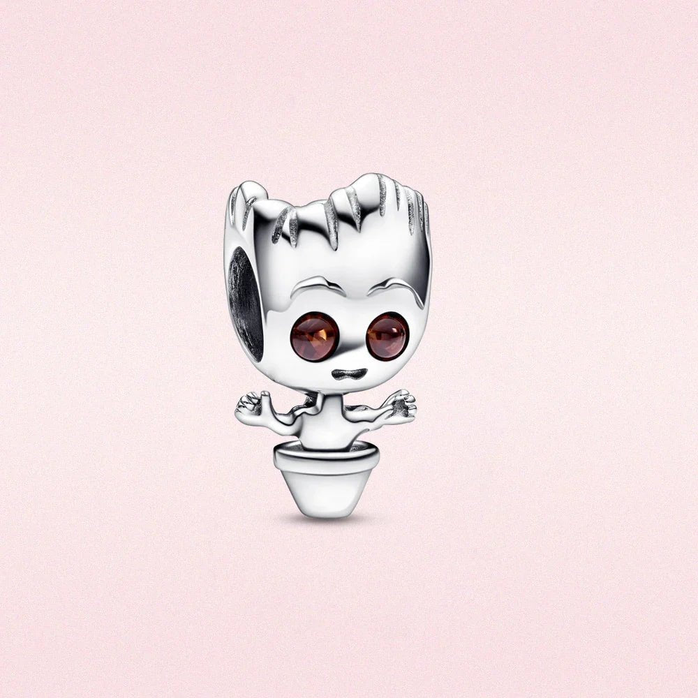 Guardians of the Galaxy Charm 925 Sterling Silber – Groot, Rocket &amp; Star - Lord mit Zirkonia - CharmsLuv