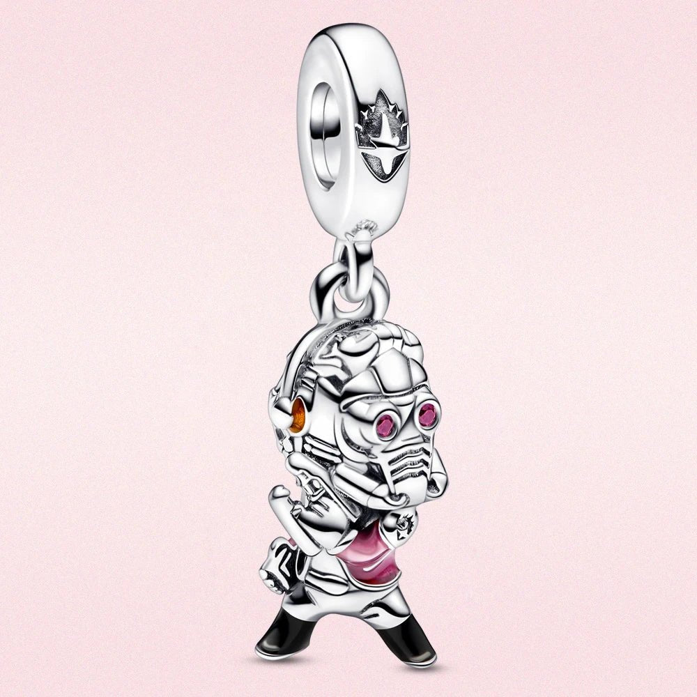 Guardians of the Galaxy Charm 925 Sterling Silber – Groot, Rocket &amp; Star - Lord mit Zirkonia - CharmsLuv
