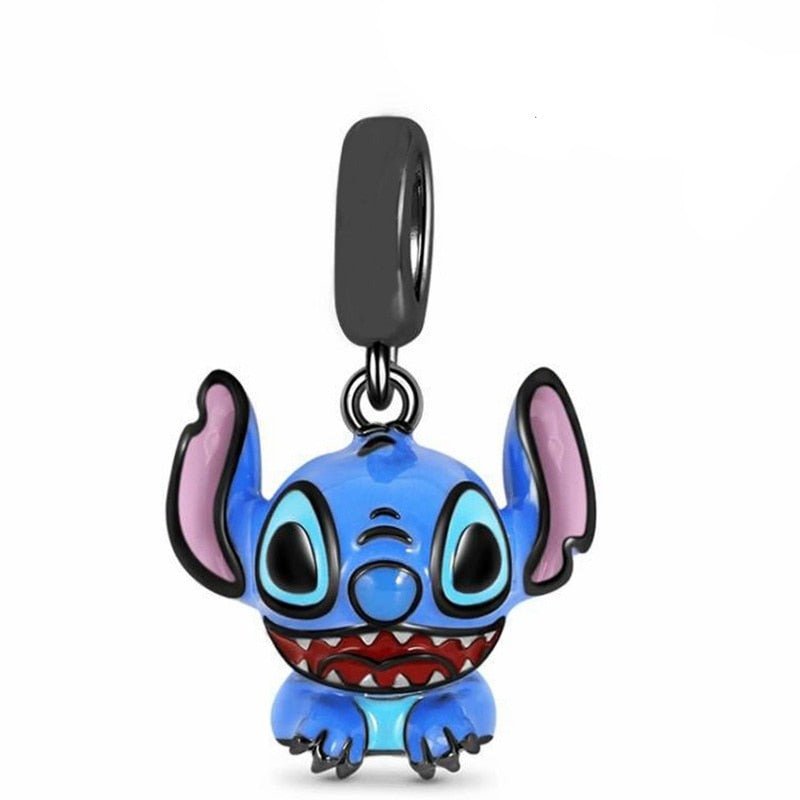 Lilo &amp; Stitch Charm 925 Sterling Silber – Ohana Familie Anhänger mit Zirkonia - CharmsLuv