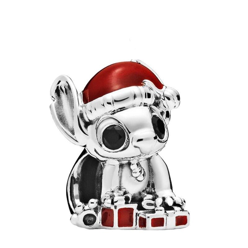 Lilo &amp; Stitch Charm 925 Sterling Silber – Ohana Familie Anhänger mit Zirkonia - CharmsLuv