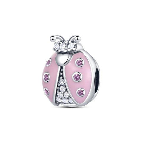 Marienkäfer Charm Anhänger 925 Sterling Silber – Glücksbringer für Bettelarmband - CharmsLuv
