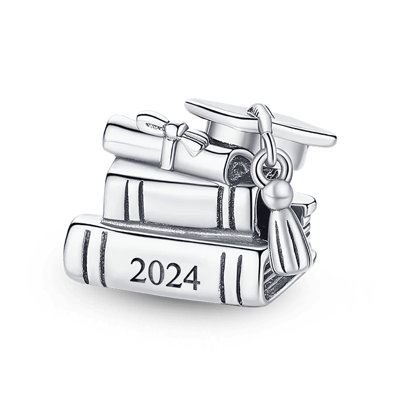 Schulabschluss Charm Kollektion 925 Sterling Silber – Geschenk - Anhänger für Bettelarmband - CharmsLuv