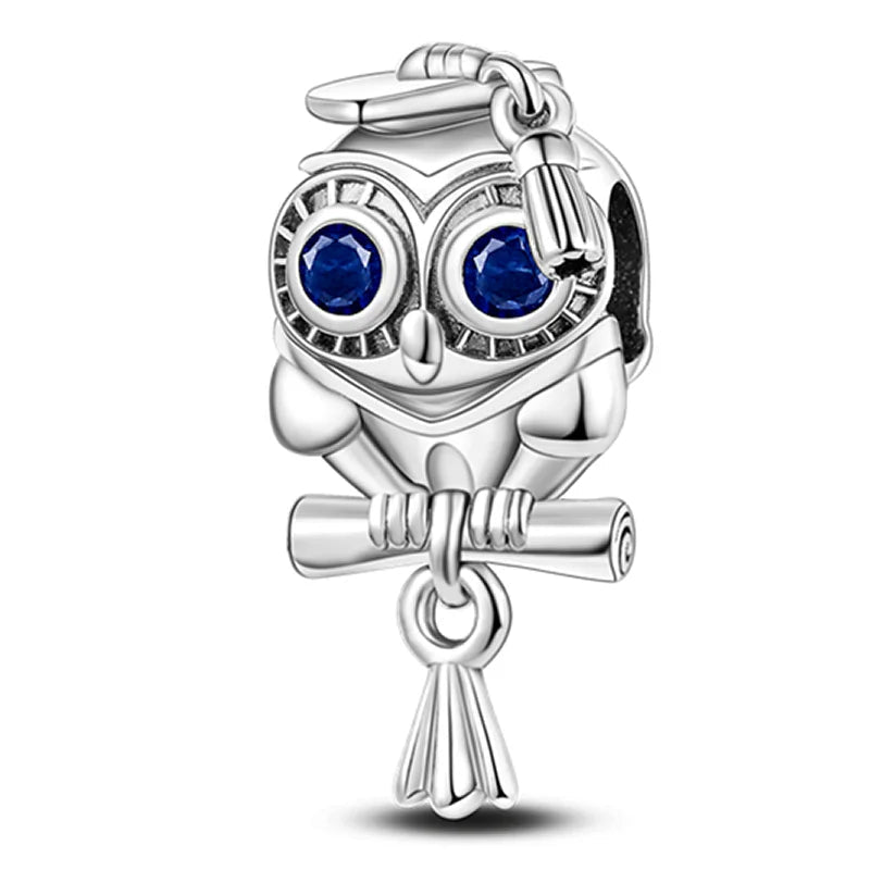 Schulabschluss Charm Kollektion 925 Sterling Silber – Geschenk - Anhänger für Bettelarmband - CharmsLuv