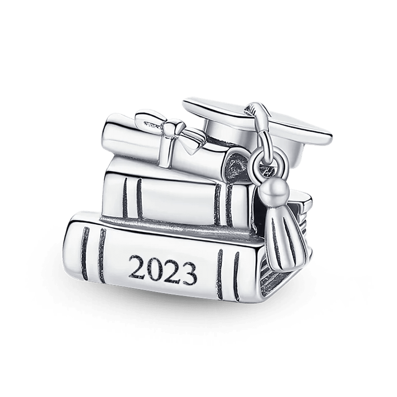 Schulabschluss Charm Kollektion 925 Sterling Silber – Geschenk - Anhänger für Bettelarmband - CharmsLuv