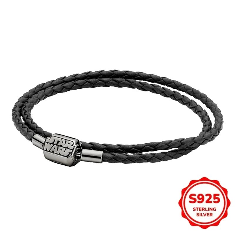 Star Wars Armband 925 Sterling Silber – Leder & Schlangenkette für Charms - CharmsLuv